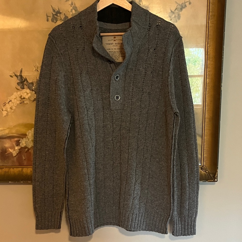 Tommy Bahama Wool Blend Cable Knit Sweater M‎